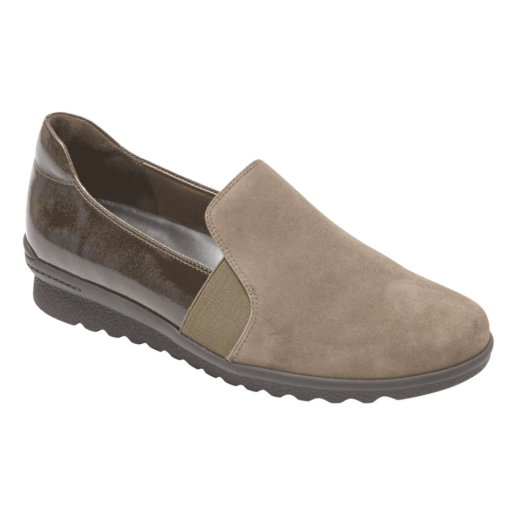 Rockport Singapore Womens Slip-On - truFLEX Chenole Olive - QB0542817